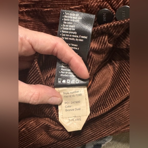 PAIGE Naomi Seaming Details Double Button Slight Bootcut in Bronze Dust - Picture 6 of 9